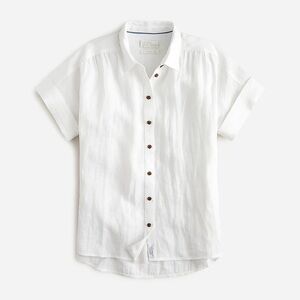 J. Crew Baird McNutt Irish Linen Short Sleeve Button Down